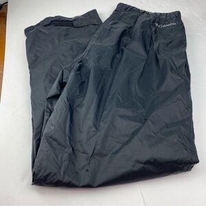 Columbia Packable Pants Mens Sz XL Black Adjustable Wind / Rain Outdoor Hiking